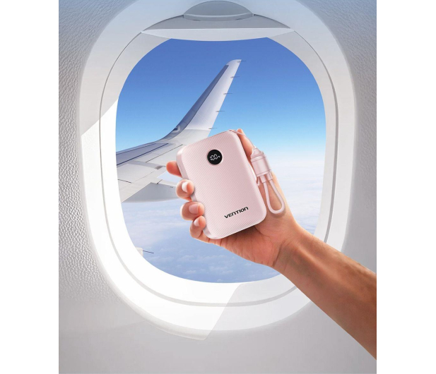 Vention Powerbank 20000mAh 2xUSB-C,USB-A z wyświetlaczem różowy - 1543384 - zdjęcie 5